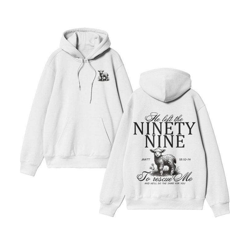 Unisex To Rescue Me And He'll Do The Same For You Matt 18:10-14 Print Hoodie - White - US16-18(2XL) - image 2