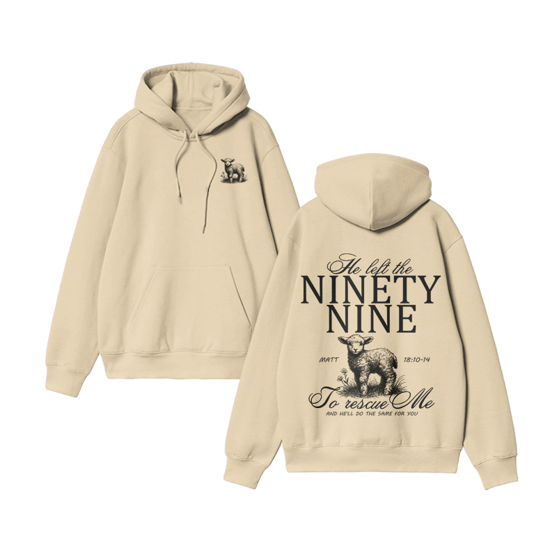 Unisex To Rescue Me And He'll Do The Same For You Matt 18:10-14 Print Hoodie - Apricot - US16-18(2XL) - image 5