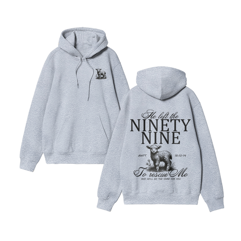 Unisex To Rescue Me And He'll Do The Same For You Matt 18:10-14 Print Hoodie - Grey - US16-18(2XL) - image 4