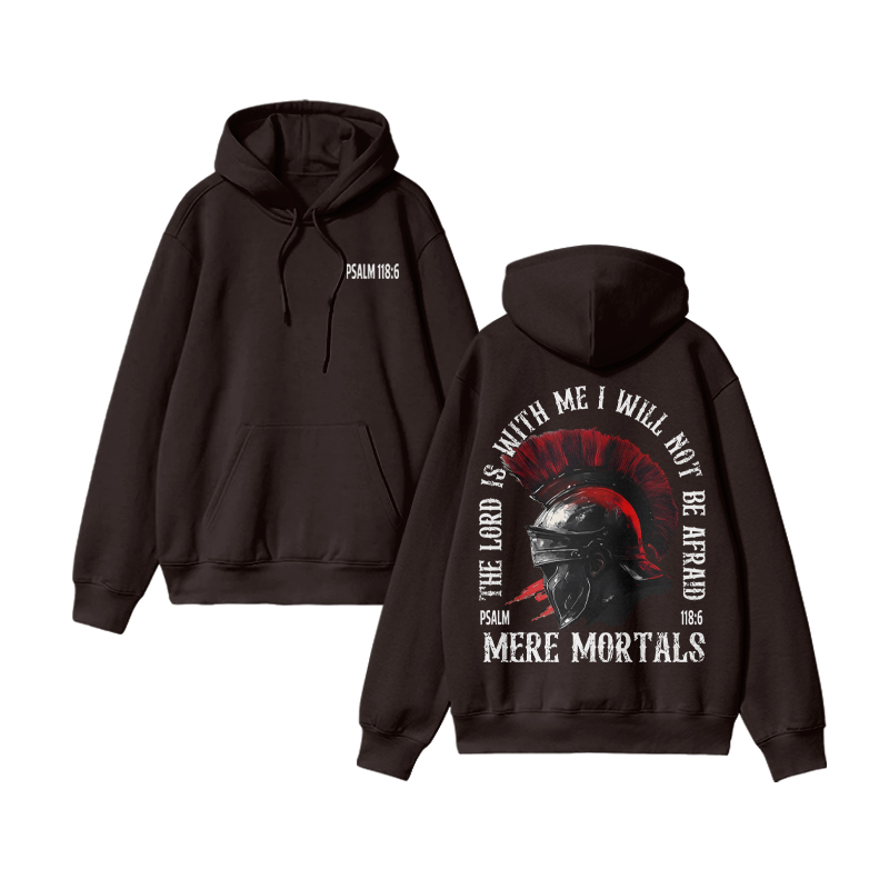 Unisex The Lord Is With Me I Will Not Afraid Christian Print Hoodie - Black - US16-18(2XL) - image 2