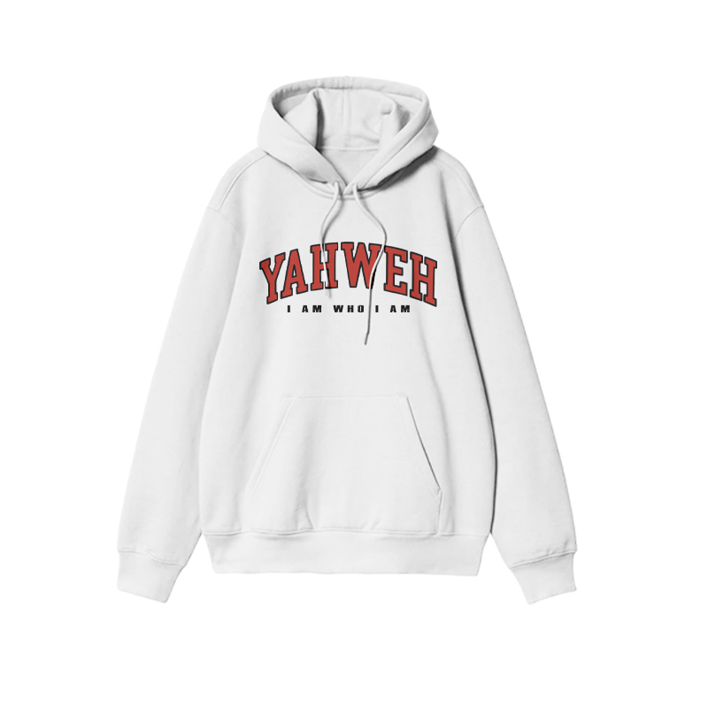 Unisex Yahweh I Am Who I Am Print Hoodie - White - 2XL - image 2