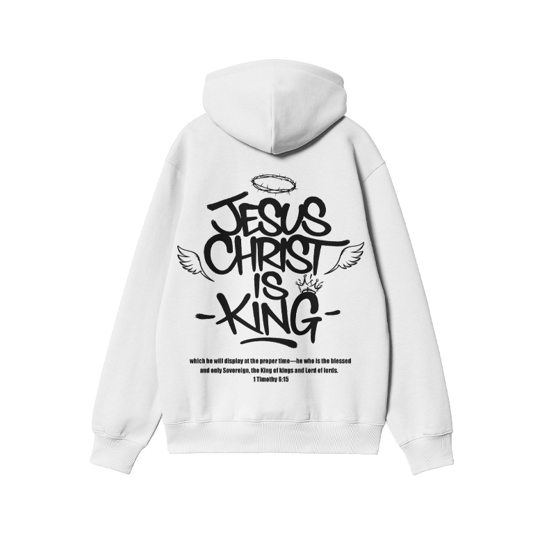 Unisex Christ Is King 1 Timothy 6:15 Print Hoodie - image 1