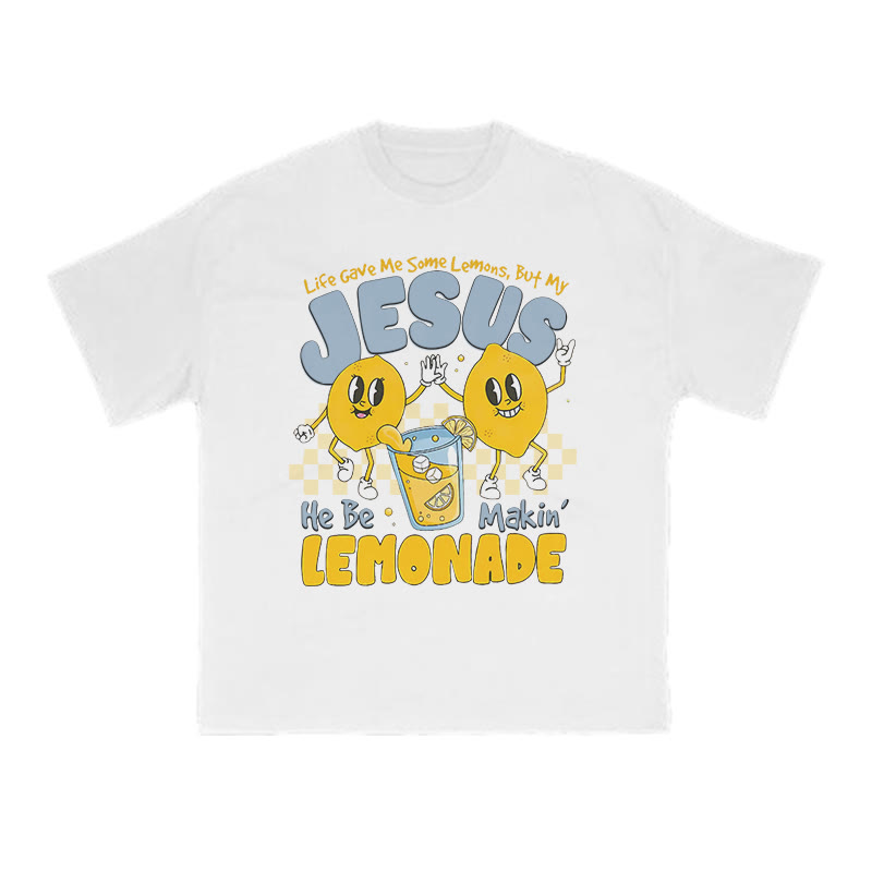 Unisex Life Gave Me Some Lemons Print T-shirt - White - US16-18(2XL) - image 1