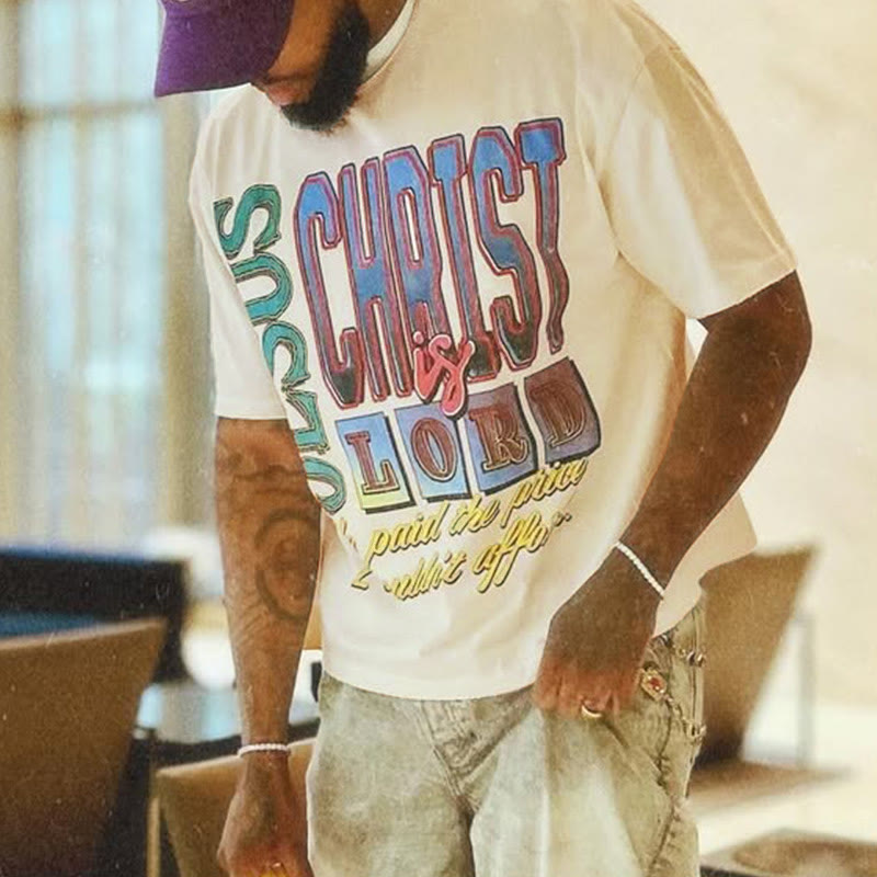 Unisex Jesus Christ Is Lord He Paid The Price I Couldn't Afford Print T-shirt - image 2