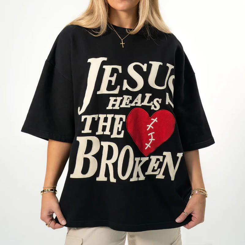 Unisex Jesus Heals The Broken Print T-shirt - image 2