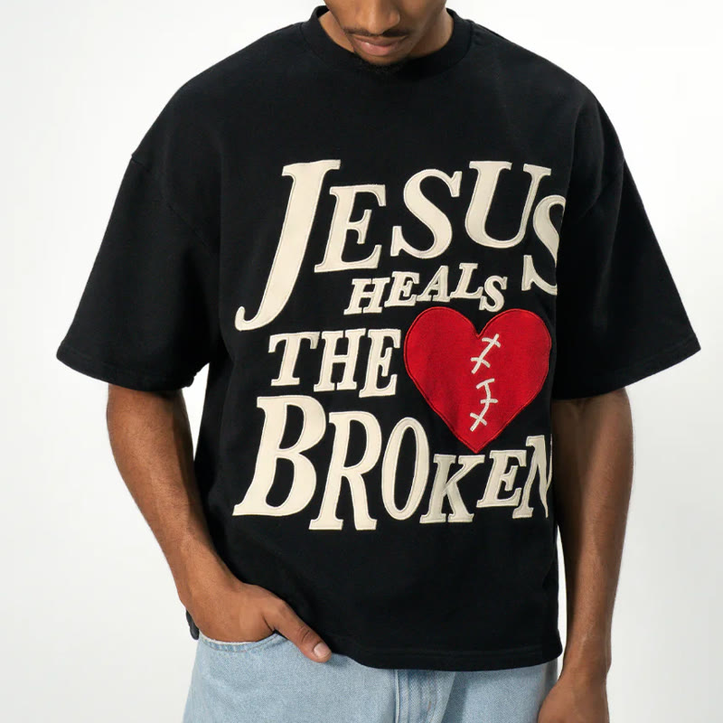 Unisex Jesus Heals The Broken Print T-shirt - image 1