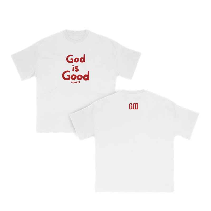 Unisex God Is Good Always Print T-shirt - White - US16-18(2XL) - image 2