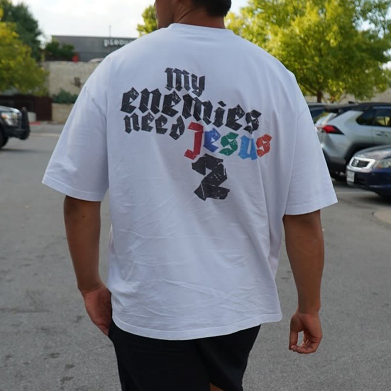 Unisex My Enemies Need Jesus 2 Print T-shirt - image 1