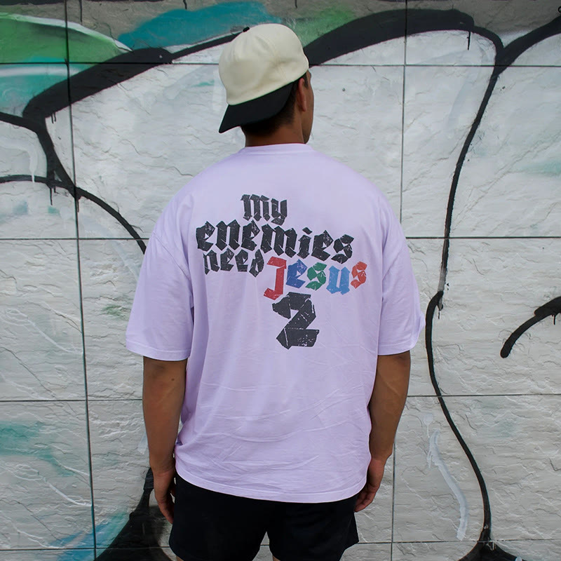 Unisex My Enemies Need Jesus 2 Print T-shirt - image 3