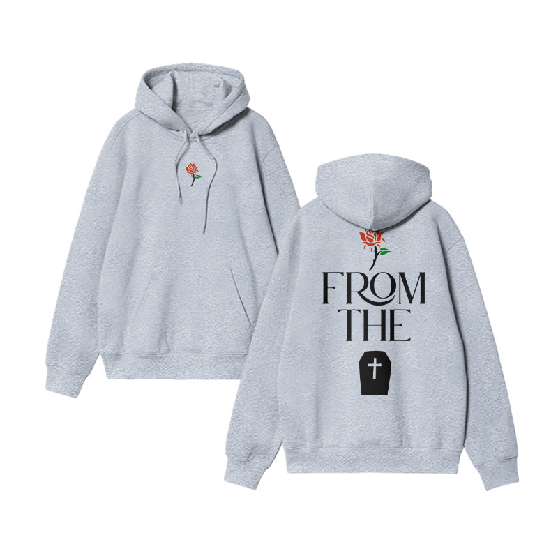 Unisex From The Cross Print Hoodie - Grey - US16-18(2XL) - image 4