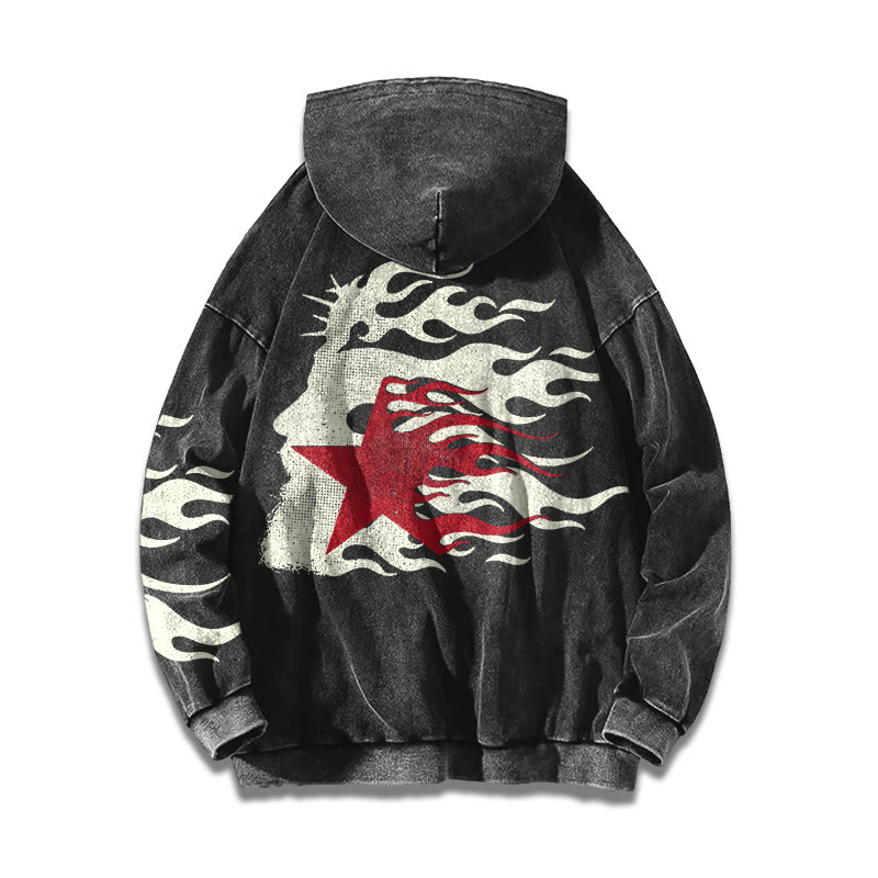 Unisex Son Of God Printed Washed Hoodie  - image 1