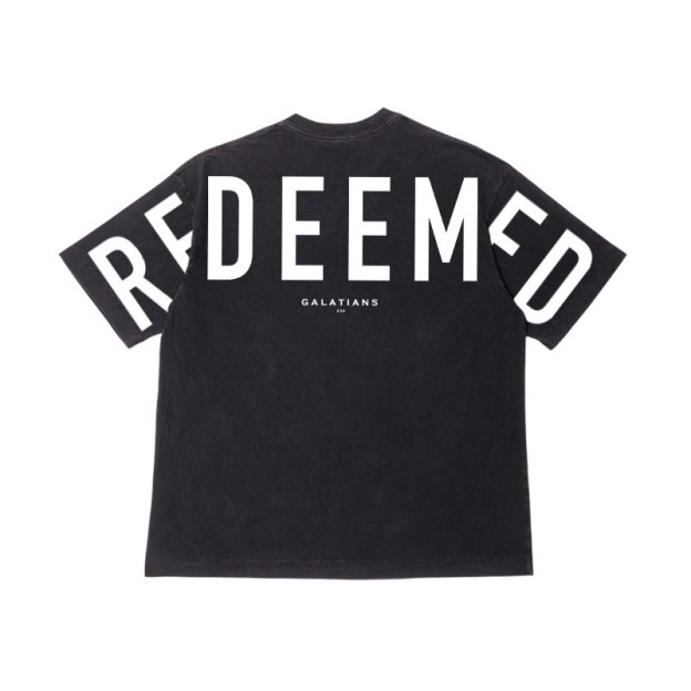 Unisex Redeemed Galatians 2:20 Print Washed Ripped T-shirt - image 1