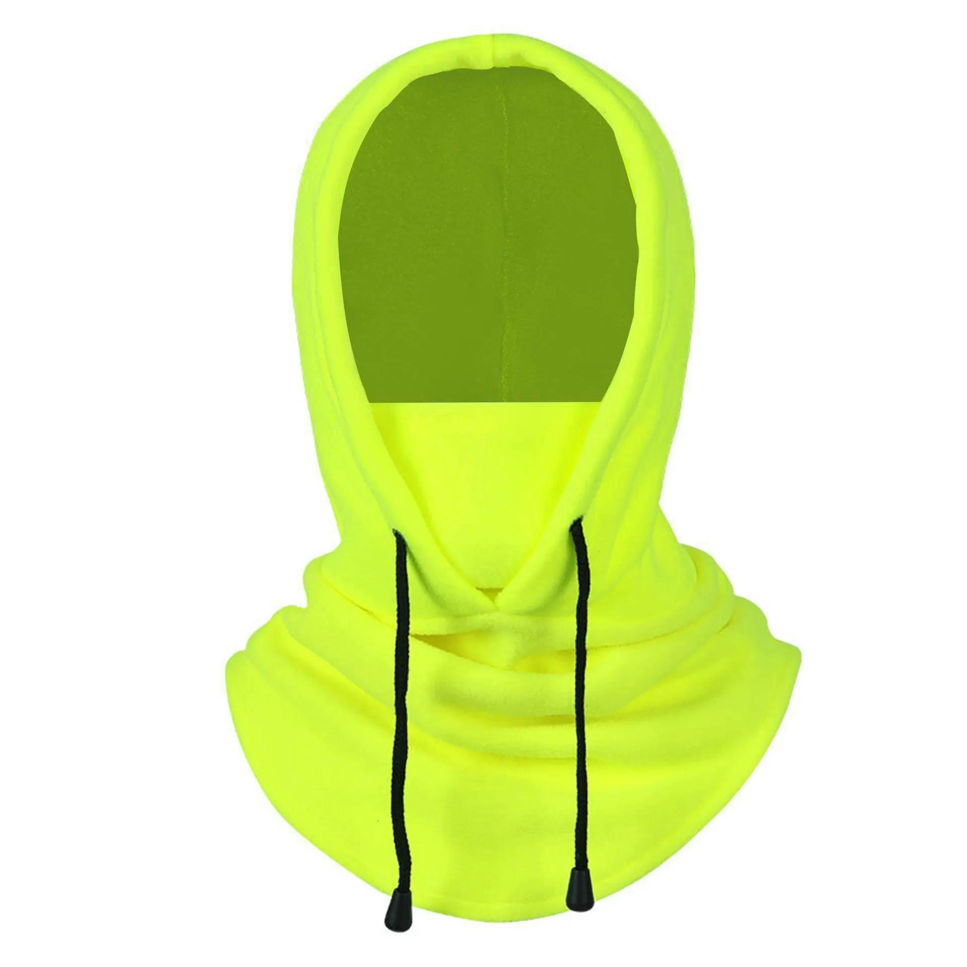 Derong Thermal Drawstring Windproof Balaclava Hood - Green - one size - image 1