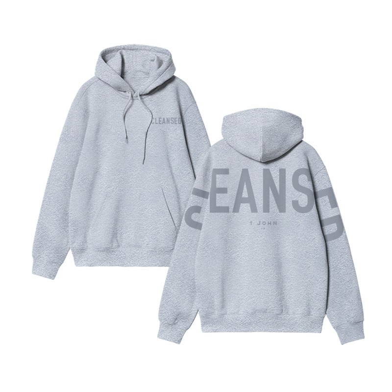 Cleansed 1 John 1:7 Print Hoodie - image 3