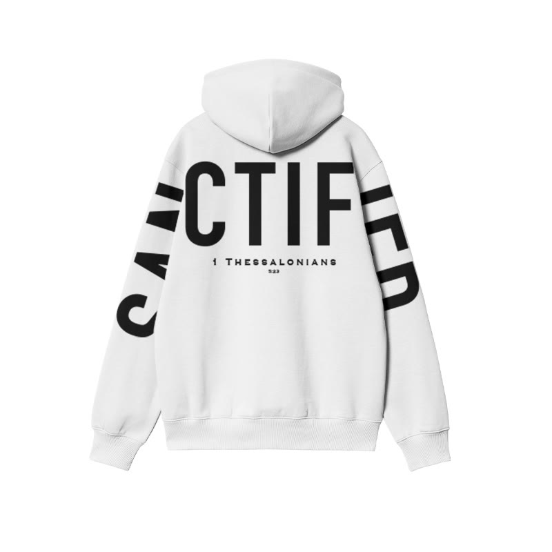 Sanctified 1 Thessalonians 5:23 Print Hoodie - image 2