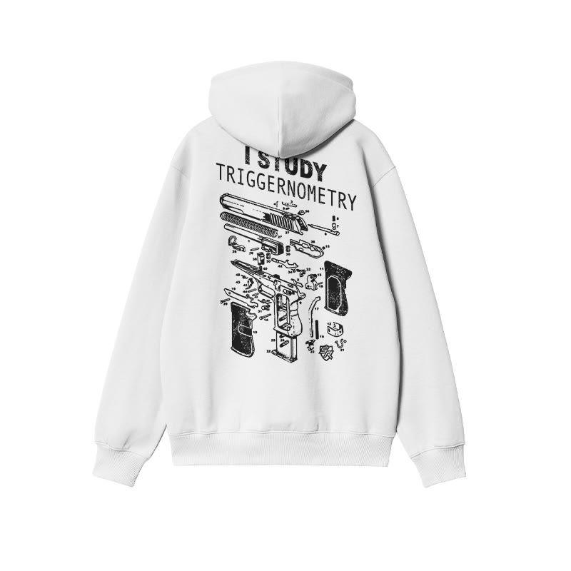 I Study Triggernometry Blueprint Print Hoodie - White - US16-18(2XL) - image 2
