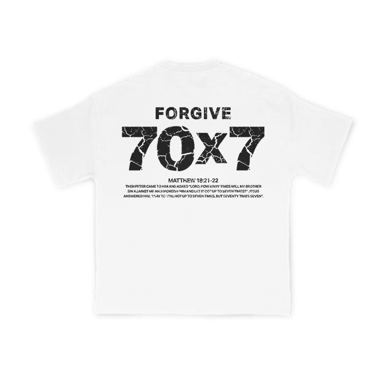 Forgive Matthew 18:21-22 Print T-shirt - image 1