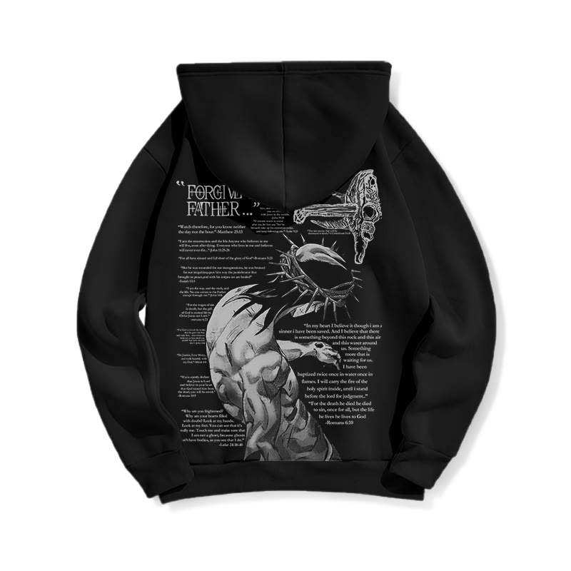 Forgive Them,Father Bible Verses Print Half Zip Hoodie - image 2