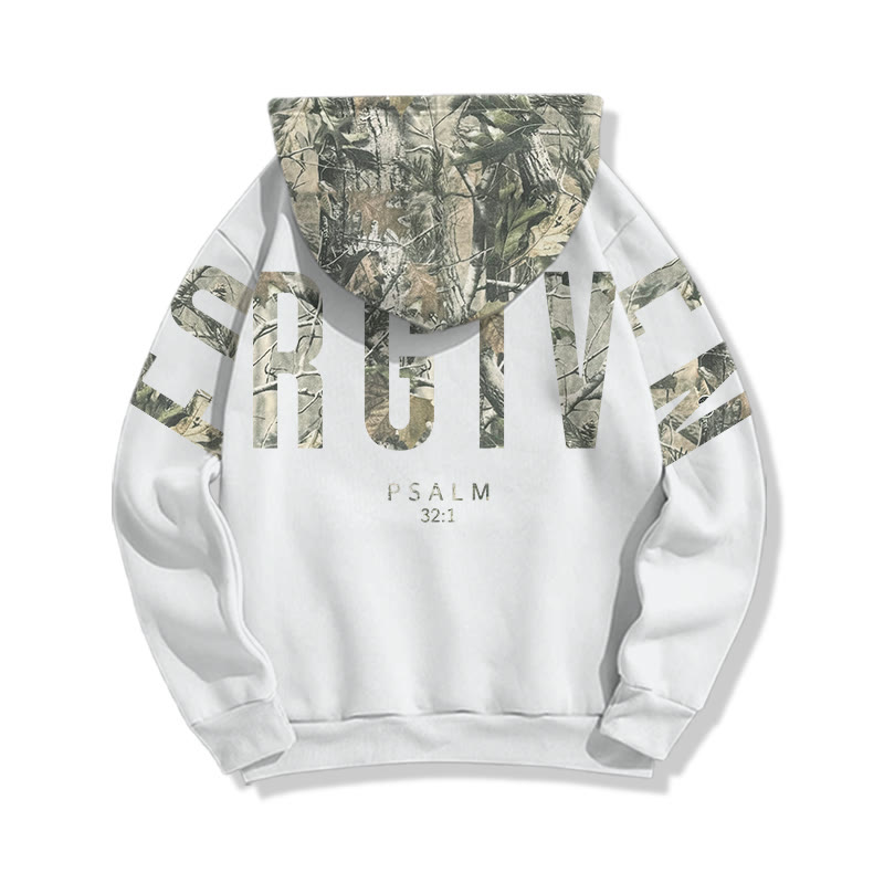 Forgiven Psalm 32:1 Dead Leaves Camouflage Print Hoodie - image 3