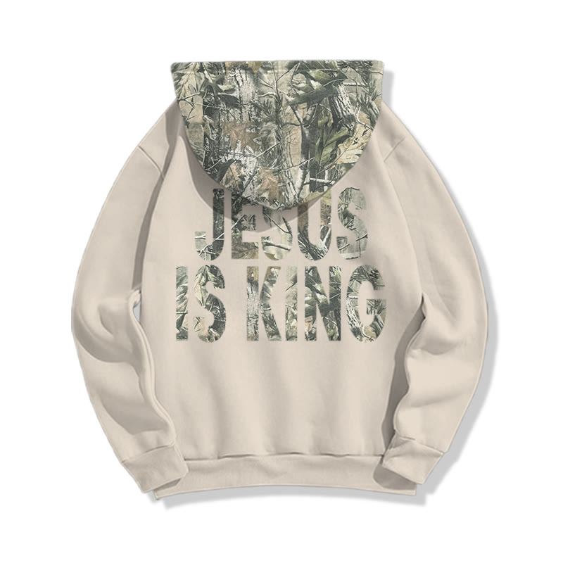 Jesus Is King Dead Leaves Camouflage Print Hoodie - image 2