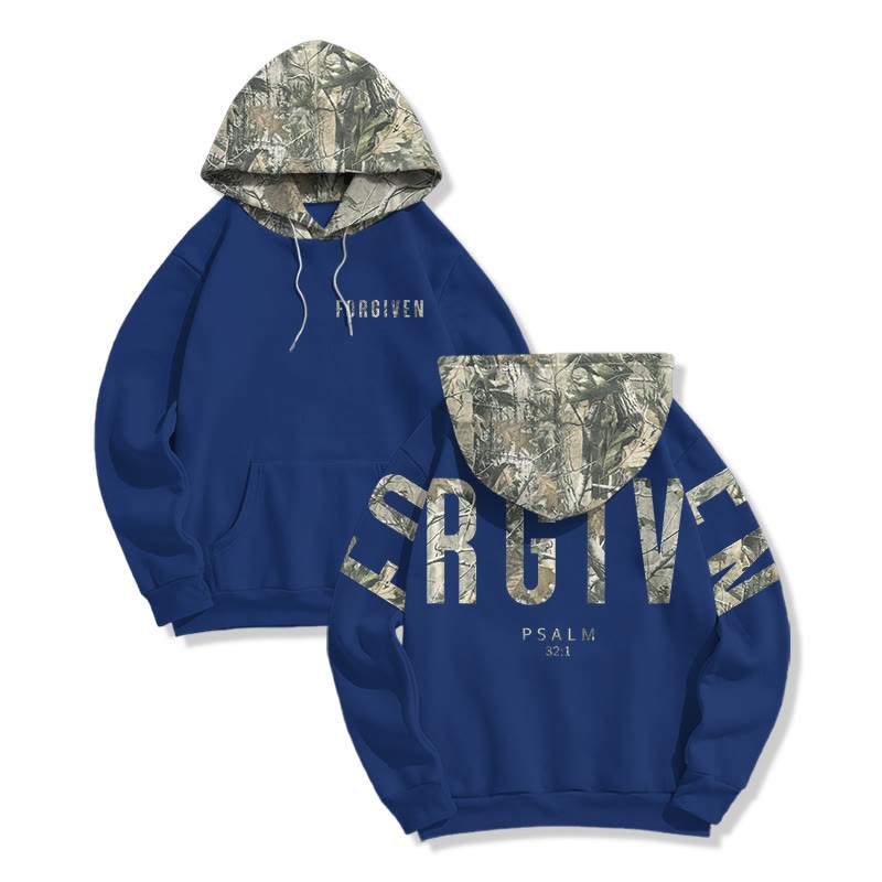 Forgiven Psalm 32:1 Dead Leaves Camouflage Print Hoodie - image 9
