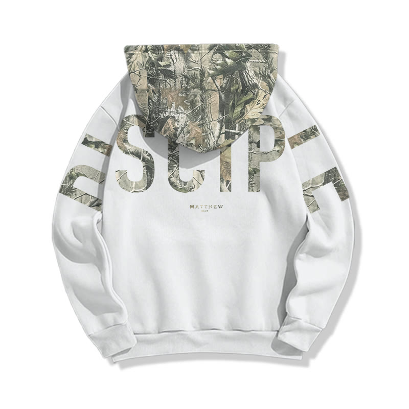 Disciple Matthew 28:19 Dead Leaves Camouflage Print Hoodie - image 3