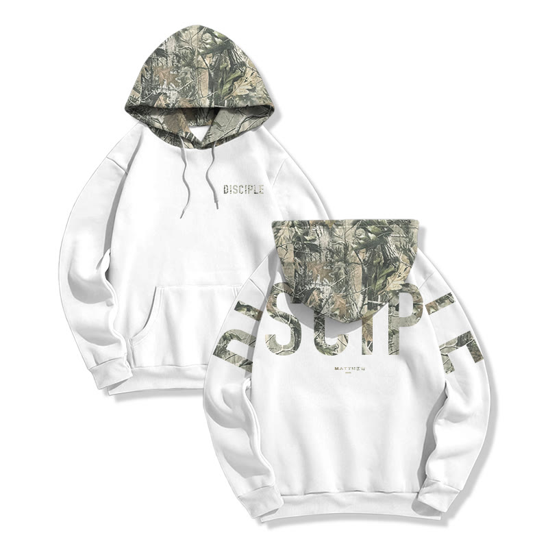 Disciple Matthew 28:19 Dead Leaves Camouflage Print Hoodie - image 2