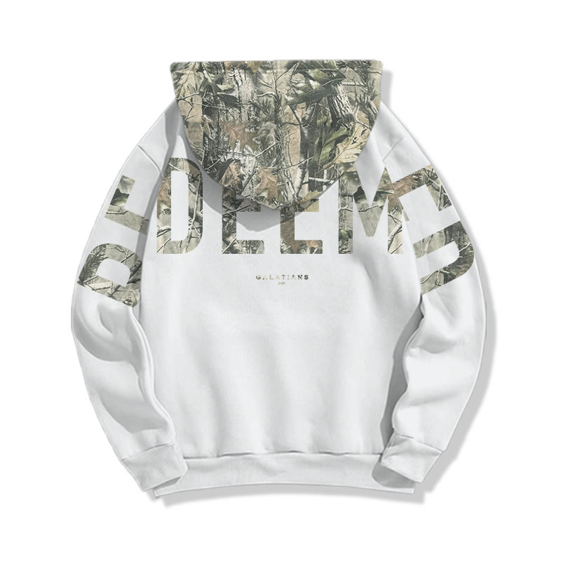 Redeemed Galatians 2:20 Dead Leaves Camouflage Print Hoodie - image 3