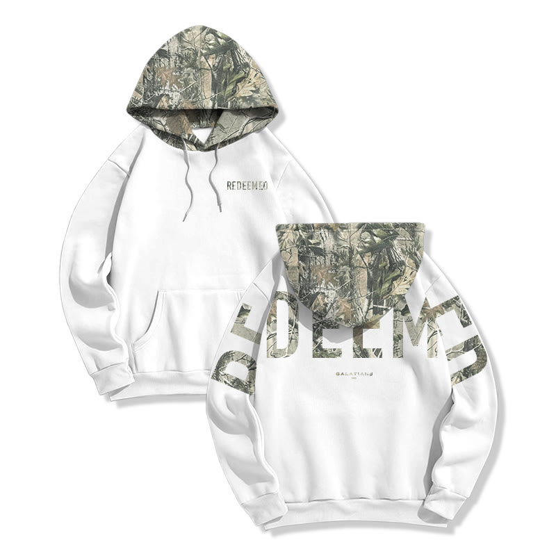 Redeemed Galatians 2:20 Dead Leaves Camouflage Print Hoodie - image 2