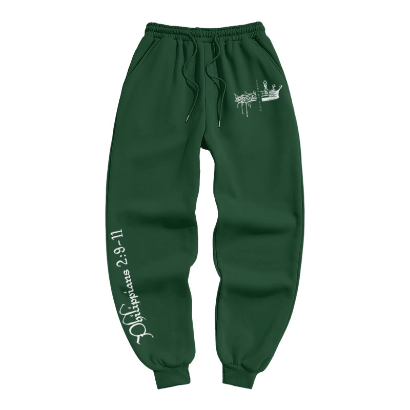 Jesus Is King Print Pants - Green - US16-18(2XL) - image 6