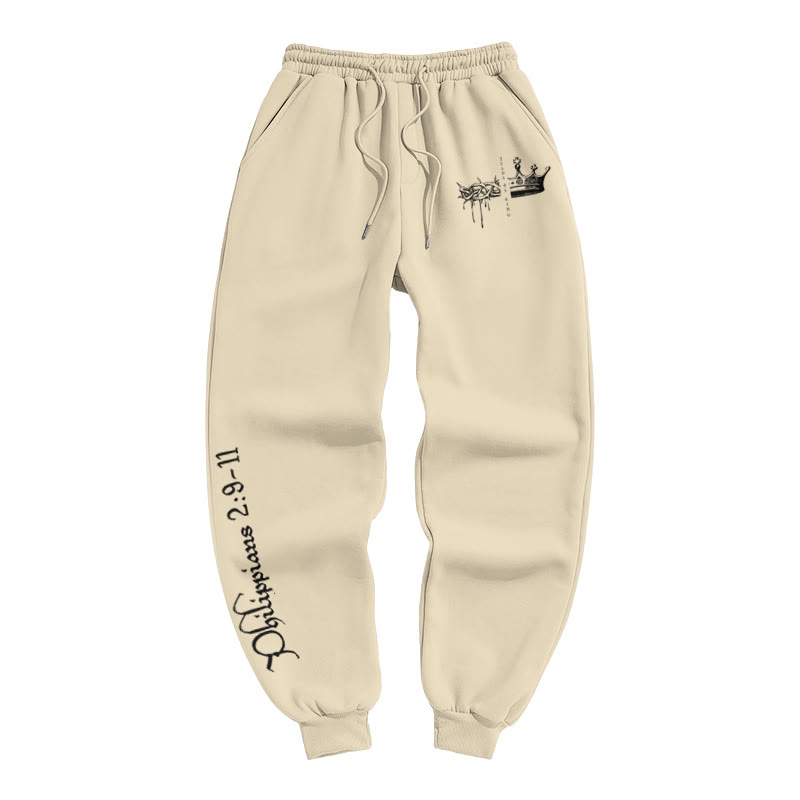 Jesus Is King Print Pants - Apricot - US16-18(2XL) - image 5