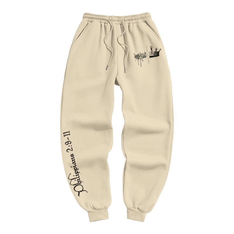 Jesus Is King Print Pants - Apricot - US16-18(2XL) - image 5