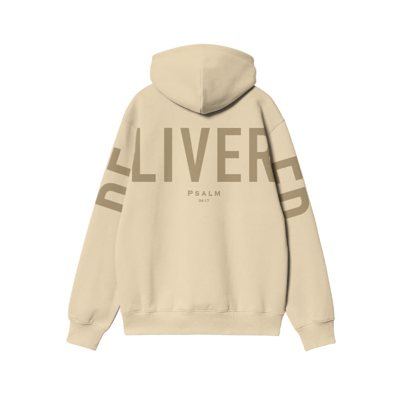 Unisex Delivered Psalm 34:17 Print Hoodie - image 2