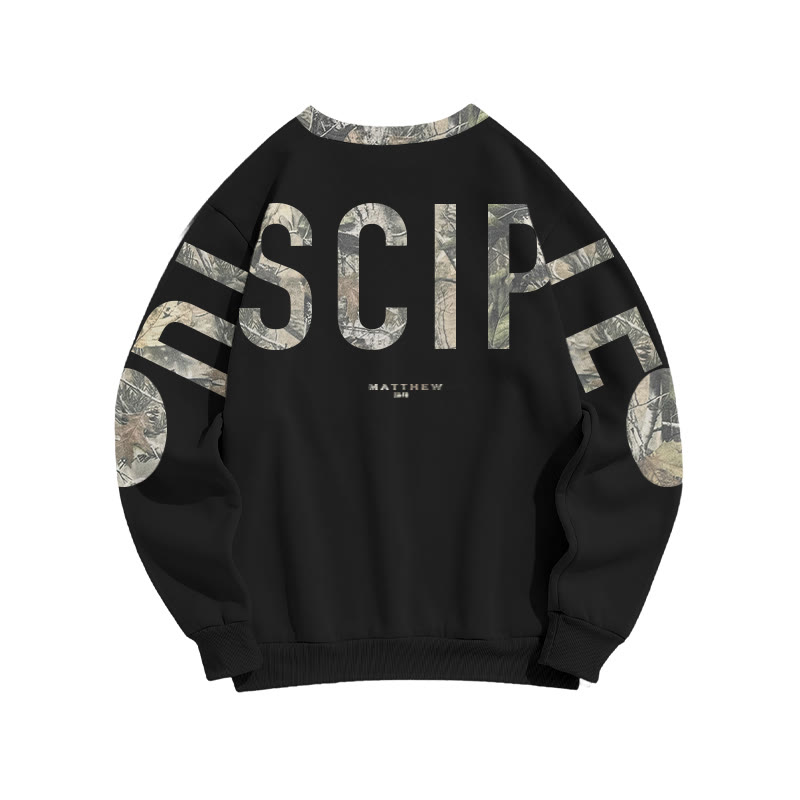 Disciple Matthew 28:19 Dead Leaves Camouflage Print Sweatshirt - image 2