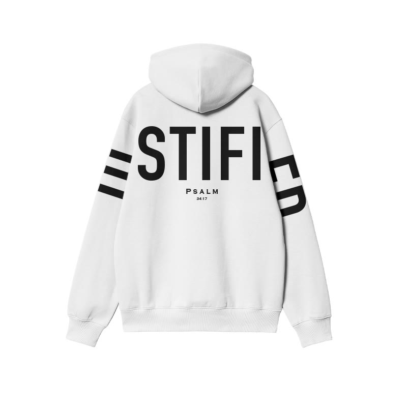 Justified Romans 3:24 Print Hoodie - image 2