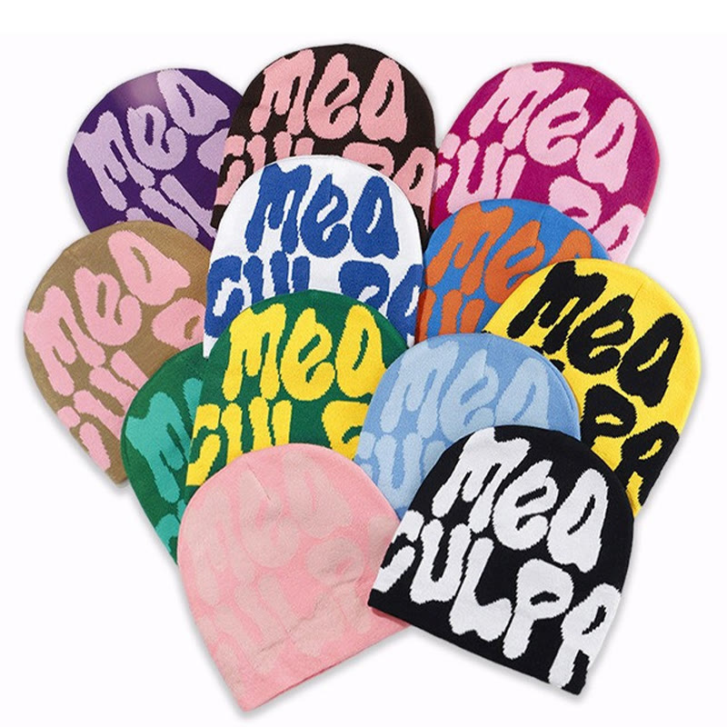 Mea Culpa Pattern Knit Hat - image 1