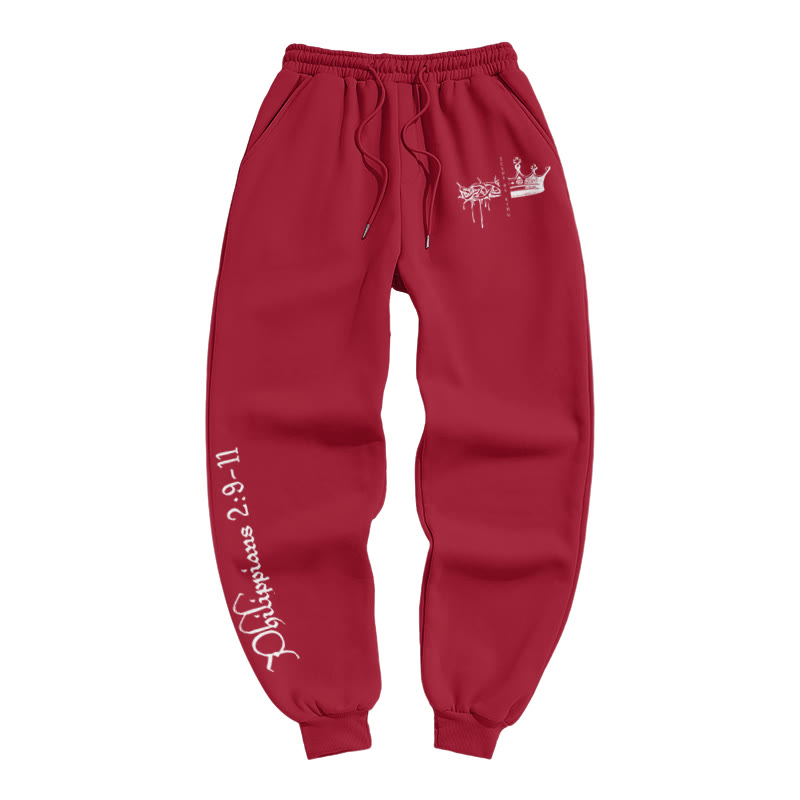 Jesus Is King Print Pants - Red - US16-18(2XL) - image 8
