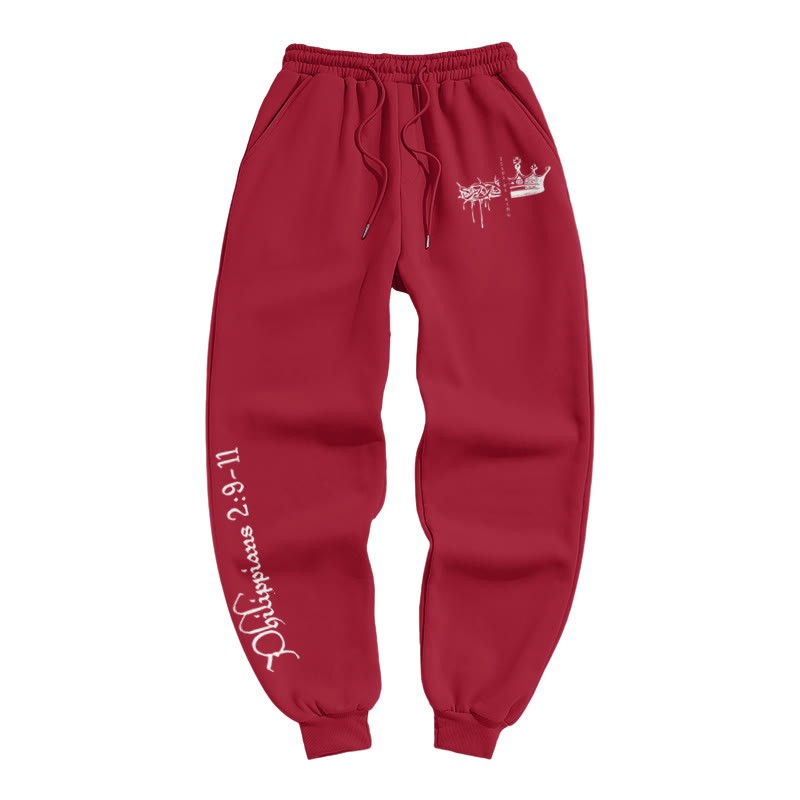 Jesus Is King Print Pants - Red - US16-18(2XL) - image 8
