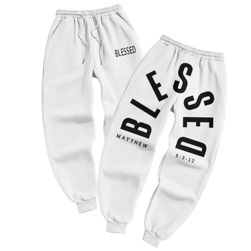 Blessed Matthew 5:3-12 Print Pants - White - US16-18(2XL) - image 2