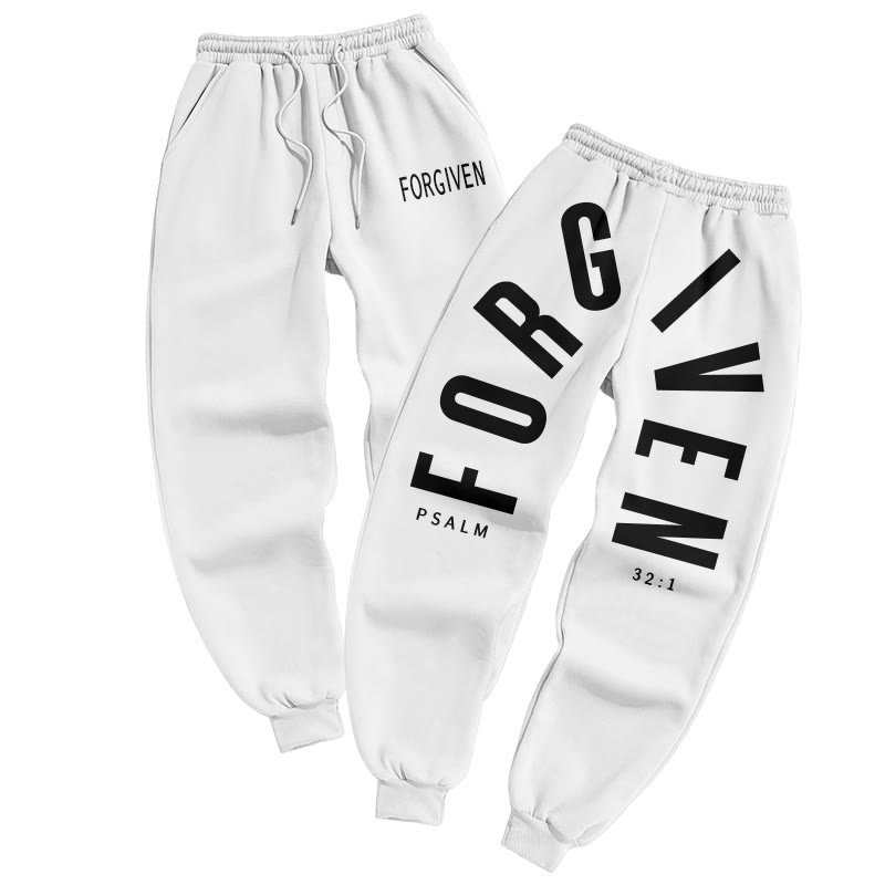 Forgiven Psalm 32:1 Print Pants - White - US16-18(2XL) - image 1