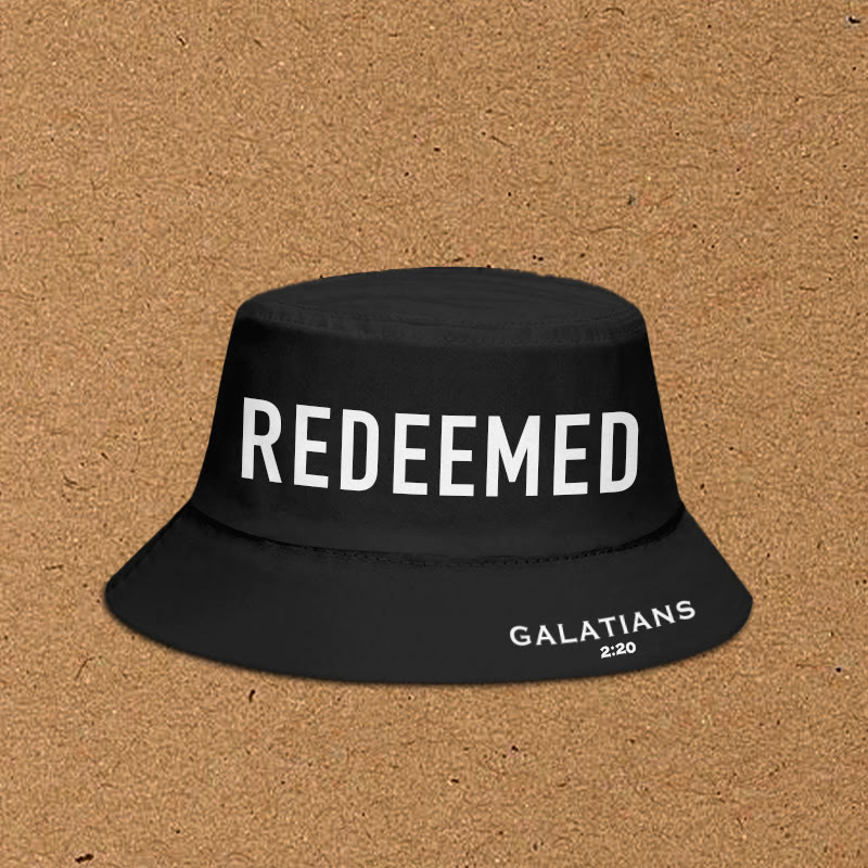 Redeemed Galatians 2:20 Print Bucket Hat - Black - XL(62cm) - image 2