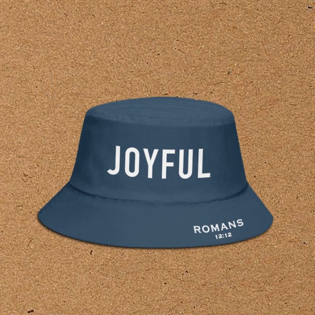 Joyful Romans 12:12 Print Bucket Hat - Blue - XL(62cm) - image 4