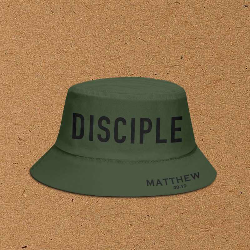 Disciple Matthew 28:19 Print Bucket Hat - Army Green - XL(62cm) - image 1