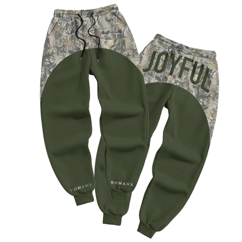 Joyful Dead Leaves Camouflage Print Causal Pants - Army Green - 5XL - image 5