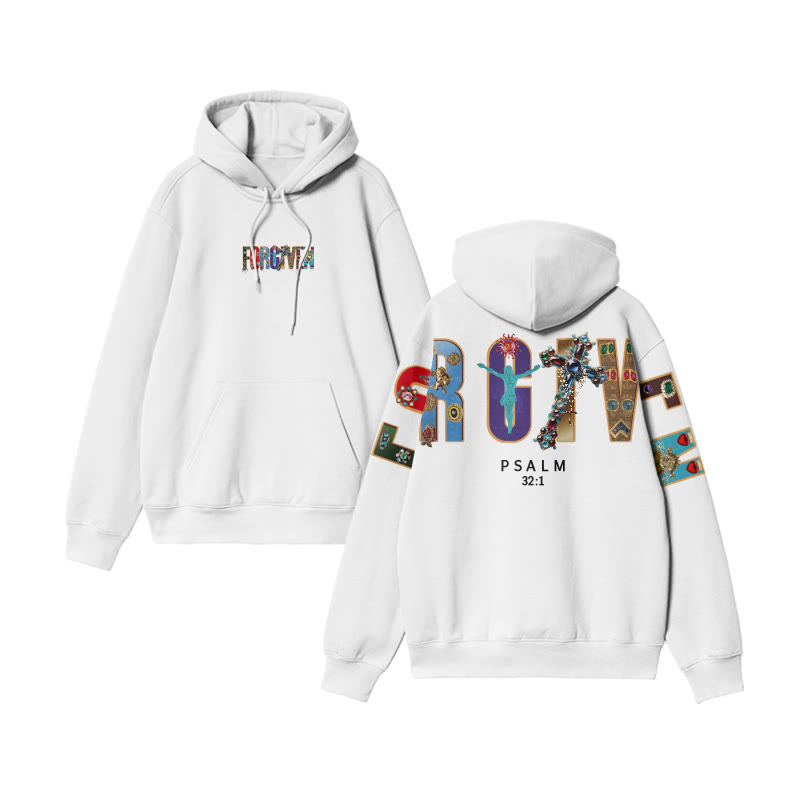 Gemstone Forgiven Psalm 32:1 Print Hoodie - image 3