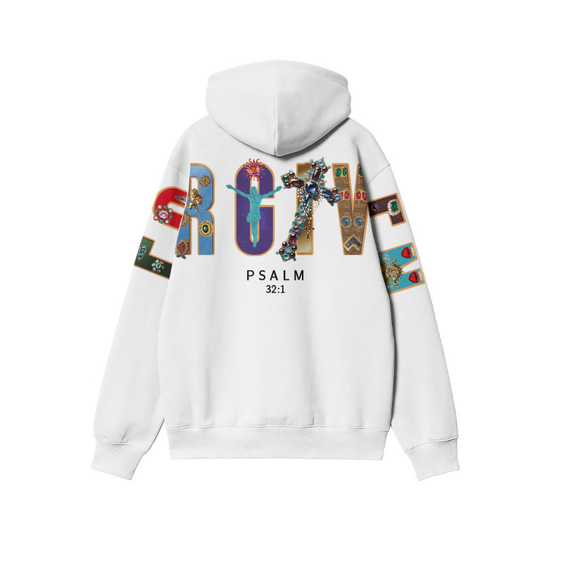 Gemstone Forgiven Psalm 32:1 Print Hoodie - image 2