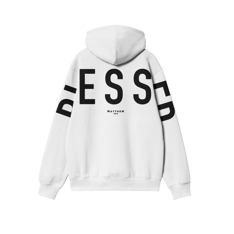 Blessed Matthew 5:3-12 Print Hoodie - image 2