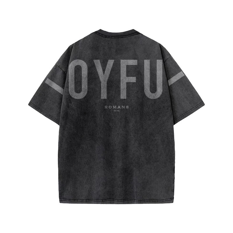 Joyful Romans 12:12 Print Acid Washed T-shirt - image 1