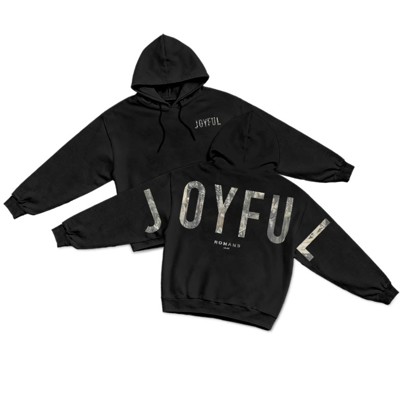 Joyful Dead Leaves Camouflage Print Hoodie - Black - US16-18(2XL) - image 2