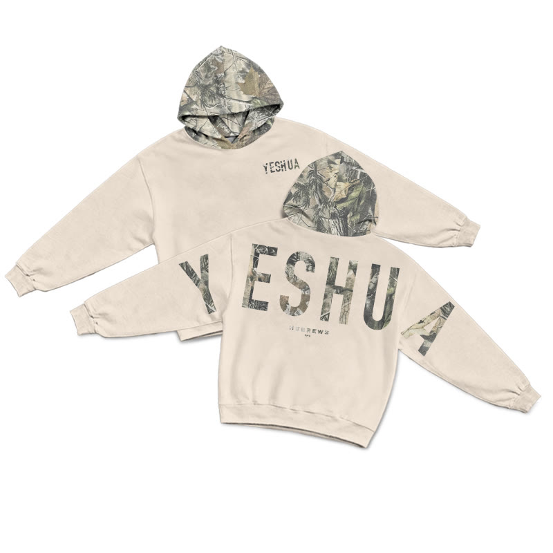 Yeshua Hebrews 13:8 Dead Leaves Camouflage Print Hoodie - Apricot - US28-30(4XL) - image 12
